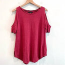Cold Shoulder Linen Top-2