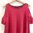 Cold Shoulder Linen Top-3