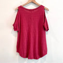 Cold Shoulder Linen Top-8