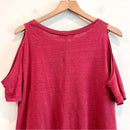Cold Shoulder Linen Top-9