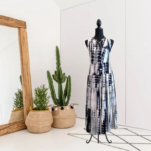 Tie Dye Tiered Maxi Dress