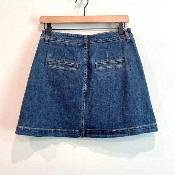 Button Down Jean Skirt