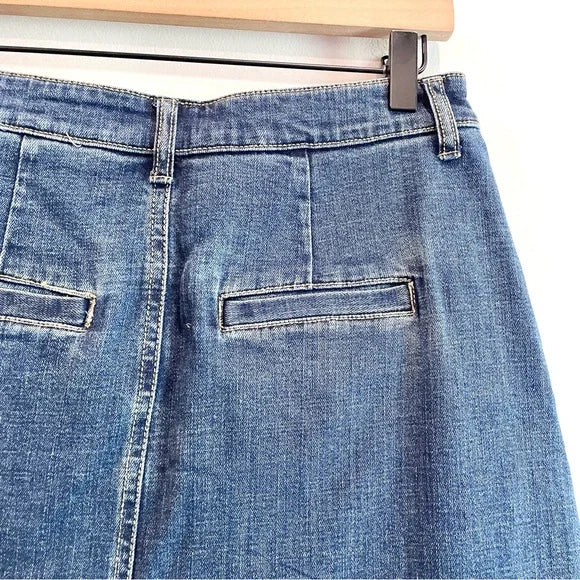 Button Down Jean Skirt