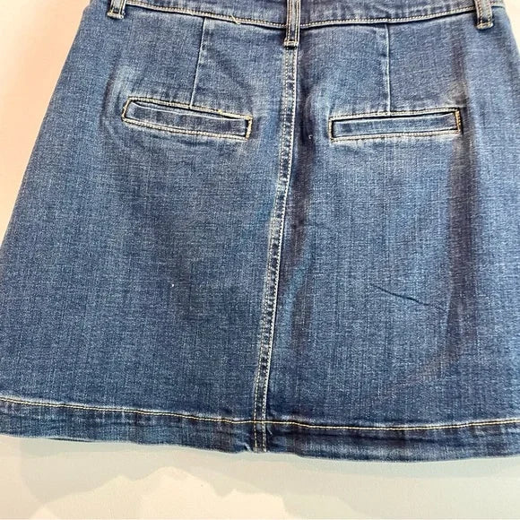Button Down Jean Skirt