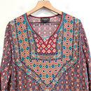 Geometric V-Neck Top-3