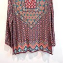 Geometric V-Neck Top-4