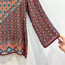 Geometric V-Neck Top-5