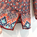 Geometric V-Neck Top-6