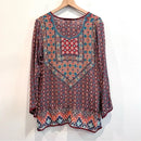 Geometric V-Neck Top-9