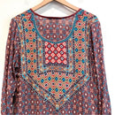 Geometric V-Neck Top-10