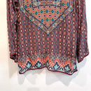 Geometric V-Neck Top-11