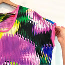 Abstract Floral Silk Top-4