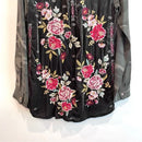 Silk Camo Embroidered Velvet Top-9