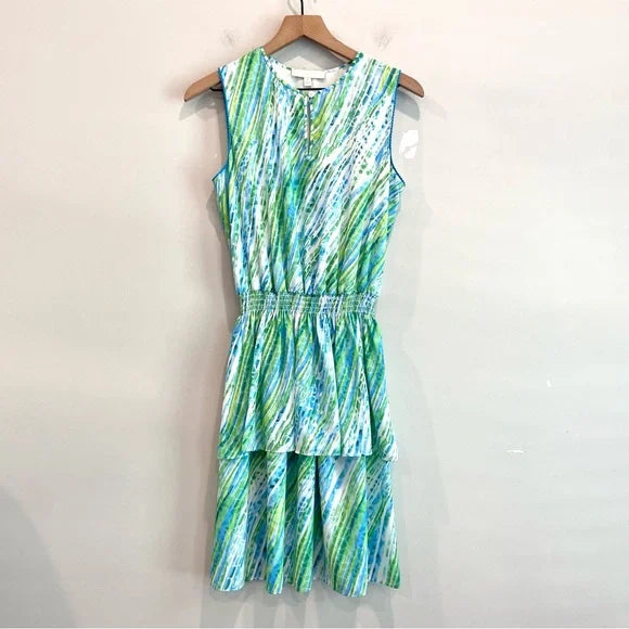 Smocked Waist Tiered Ruffle Dress