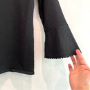 Bell Sleeve Neck Cut Out Sweater-12