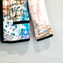 Abstract Zip Front Blazer-5