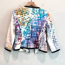Abstract Zip Front Blazer-10