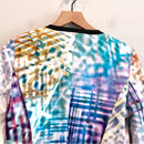 Abstract Zip Front Blazer-11