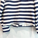 Striped Zip Front Moto Blazer Jacket-10