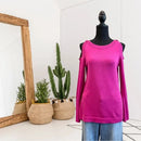 Cold Shoulder Knit Sweater-1
