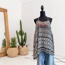 Geometric Beaded Swing Tank Top-1