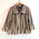 Ruffle Hem Zip Front Jacket-2