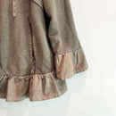 Ruffle Hem Zip Front Jacket-5