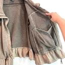 Ruffle Hem Zip Front Jacket-7