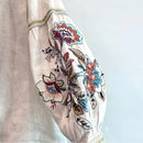 Linen Floral Embroidered Sleeve Top-6