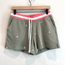 Daisy Embroidered Pajama Shorts-1