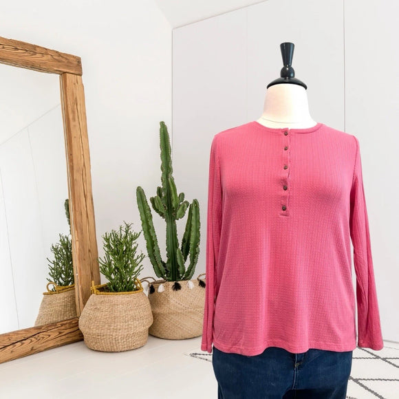 Long Sleeve Henley Top