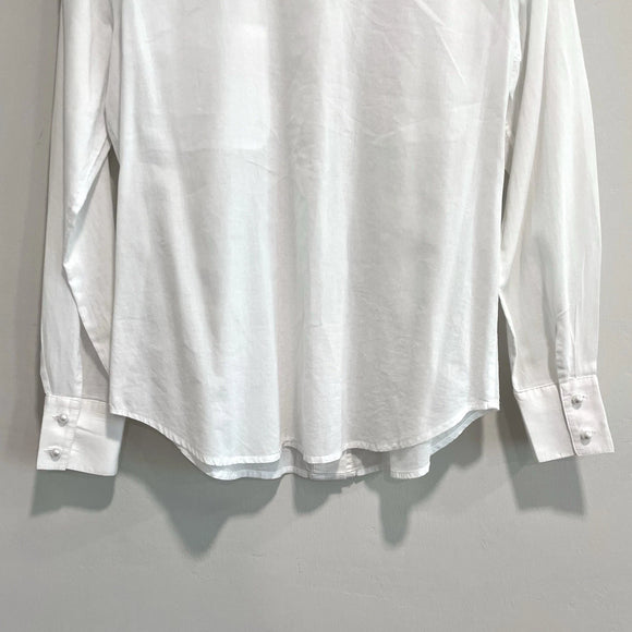 Scalloped Trim Button Down Top