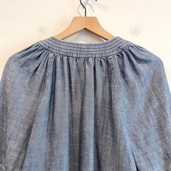 Raw Hem Chambray Jacket