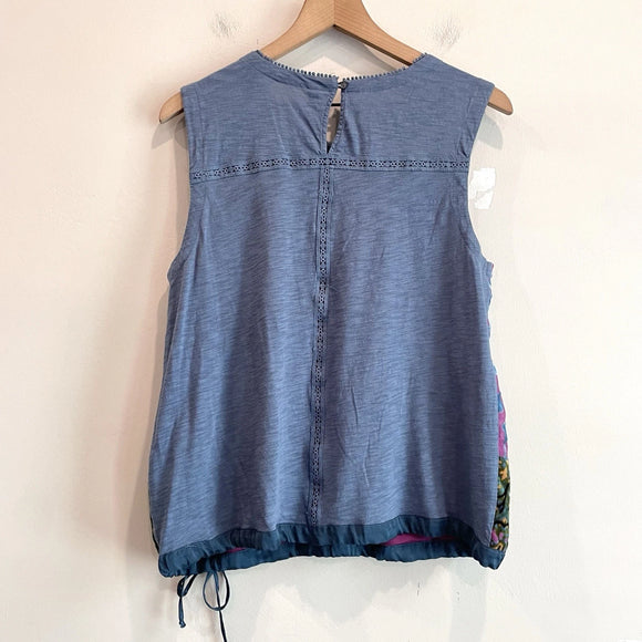 Velvet Sleeveless Drawstring Top
