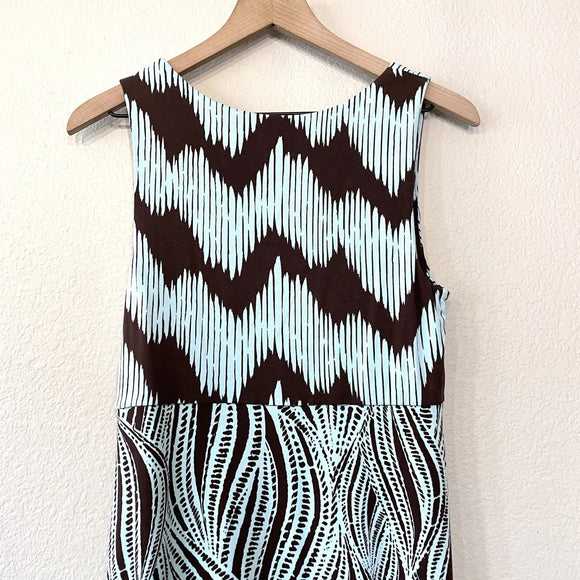 Sleeveless Abstract Print Dress