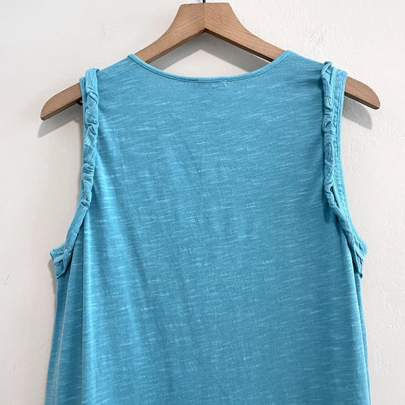 Ruffle Lace Trim Tank Dress
