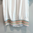 Floral Embroidered Smocked Top-10