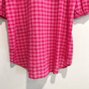 Floral Embroidered Plaid Button Top-10