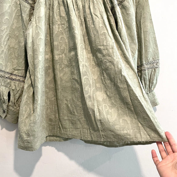 Lace Button Down Top