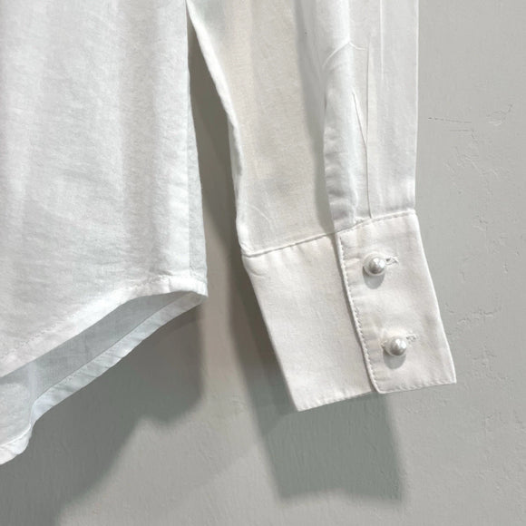 Scalloped Trim Button Down Top