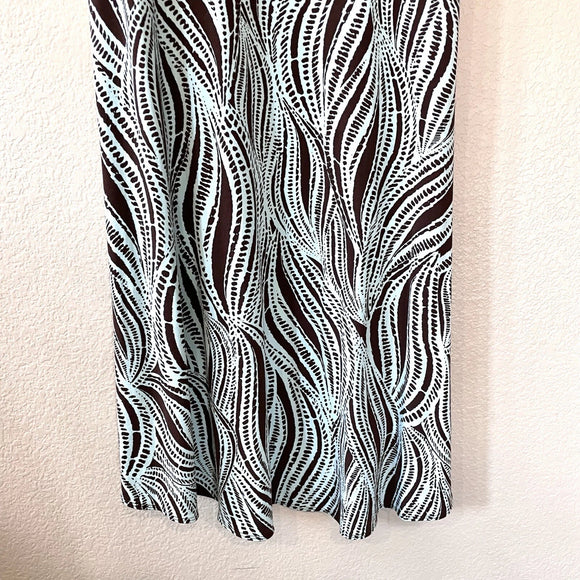 Sleeveless Abstract Print Dress