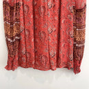 Paisley Smocked Sleeve Blouse-12