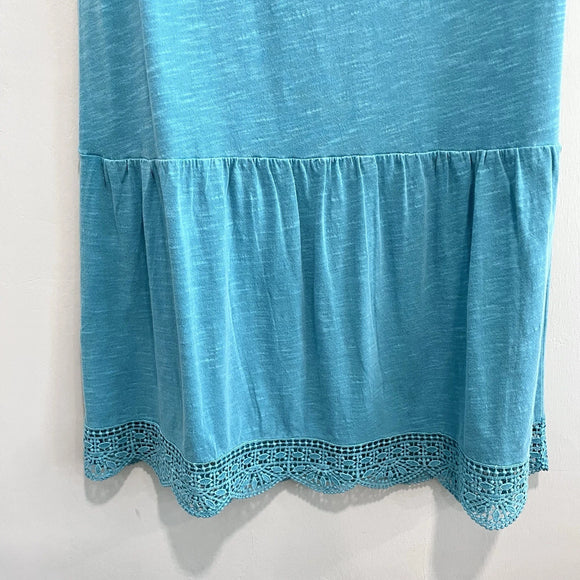 Ruffle Lace Trim Tank Dress