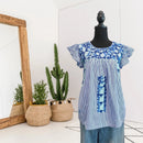 Floral Embroidered Striped Top-1