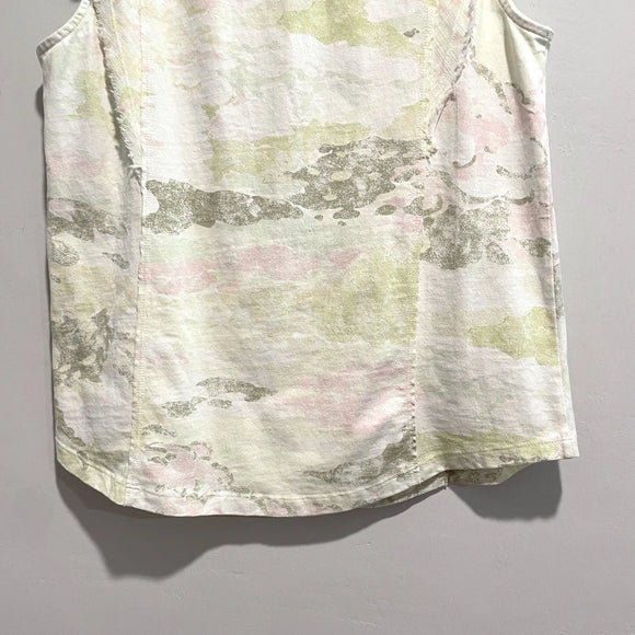 Camo Ruffle Flutter Top