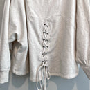 Hooded Lace Up Back Sweatshirt-12