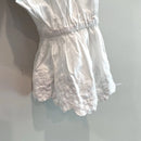 Lace Embroidered Cinch Front Top-13