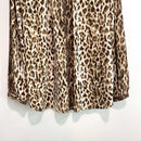 Tie Neck Button Down Leopard Print Top-10