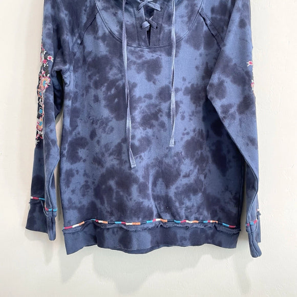 Embroidered Tie Dye Hoodie and Jogger Set