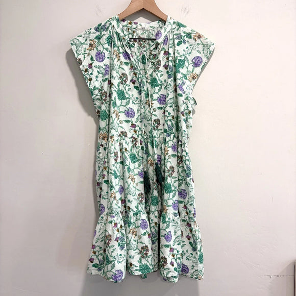 Floral Tassel Cotton Dress